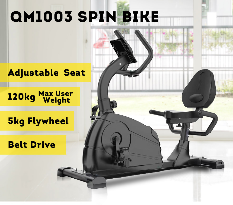 JMQ FITNESS QM1003 Adjustable Seat Spin Bike for Indoor Cylcing